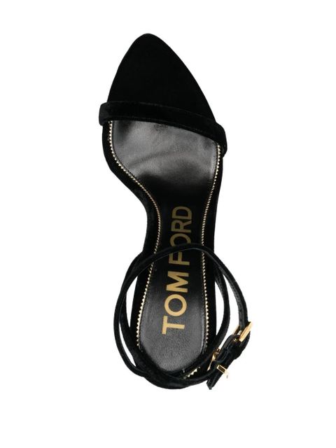 TOM FORD Padlock 120mm sandals - Black