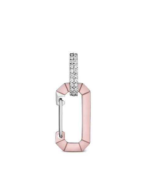 EÉRA 18K white gold small Chiara diamonds single earring - Pink - zdjęcie produktu nr 1