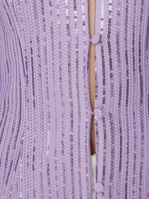 Stine Goya sukienka kolor fioletowy midi dopasowana SG5709