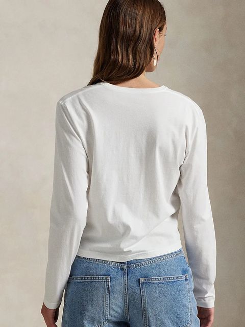 Polo Ralph Lauren longsleeve kolor biały 211967103