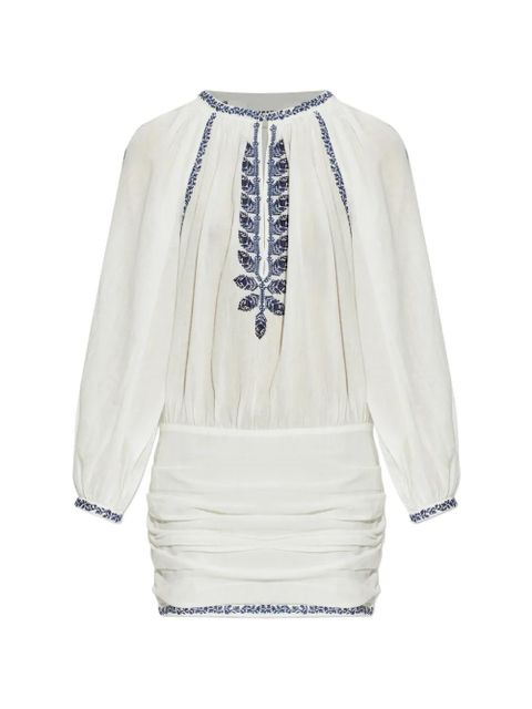 MARANT ÉTOILE Ludy embroidered-detail mini dress - White - zdjęcie produktu nr 1