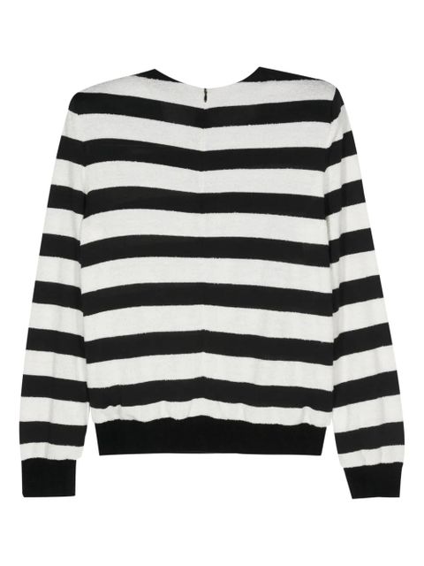Balmain embossed-button striped jumper - Black - zdjęcie produktu nr 2