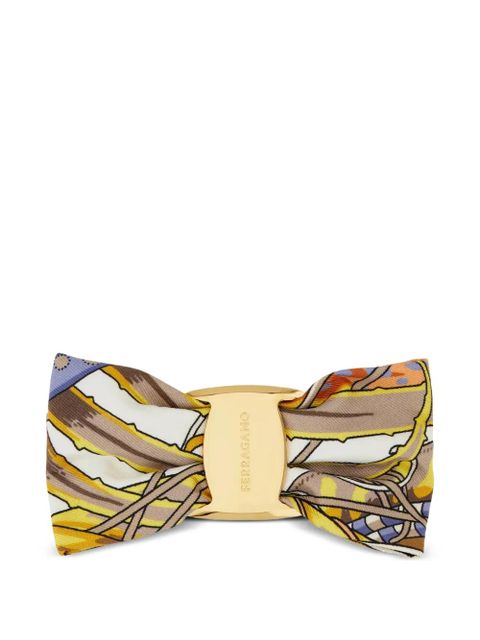 Ferragamo bow logo hair clip - Yellow - zdjęcie produktu nr 1