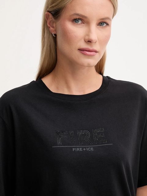 BOGNER Fire+Ice t-shirt bawełniany SINJA damski kolor czarny 54507308