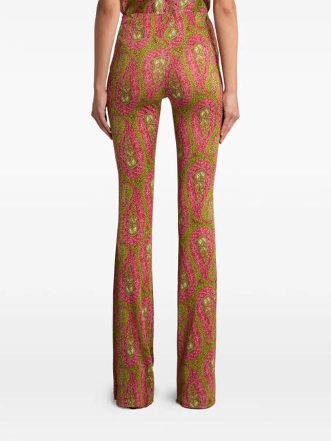 ETRO paisley foliage-motif trousers - Pink