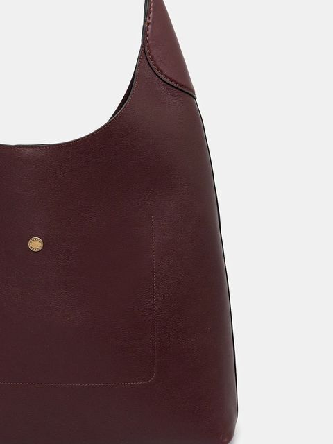 Coach torebka skórzana kolor bordowy CU044 - zdjęcie produktu nr 2