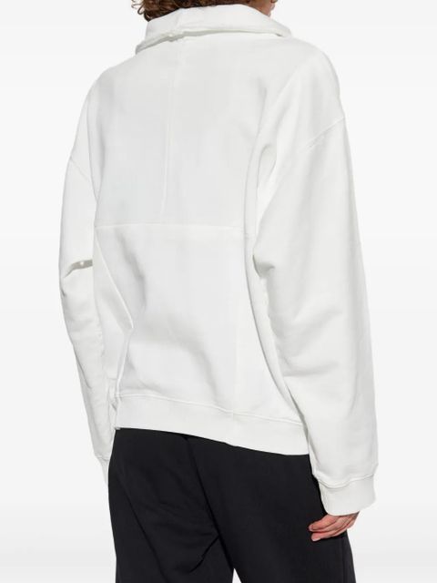 MM6 Maison Margiela drawstring spread-collar sweatshirt - White