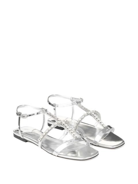 Jimmy Choo Gwyn flat sandals - Silver - zdjęcie produktu nr 2