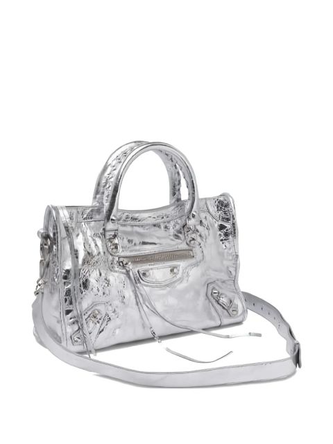 Balenciaga Le City metallic leather tote bag - Silver - zdjęcie produktu nr 2
