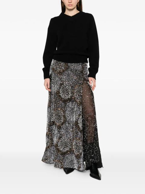 Rabanne sequin-embellished maxi skirt - Black - zdjęcie produktu nr 2