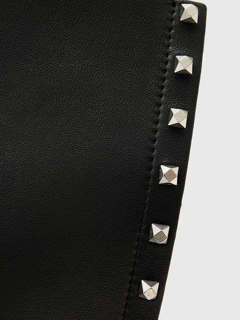 AllSaints torebka skórzana kolor czarny W591XD