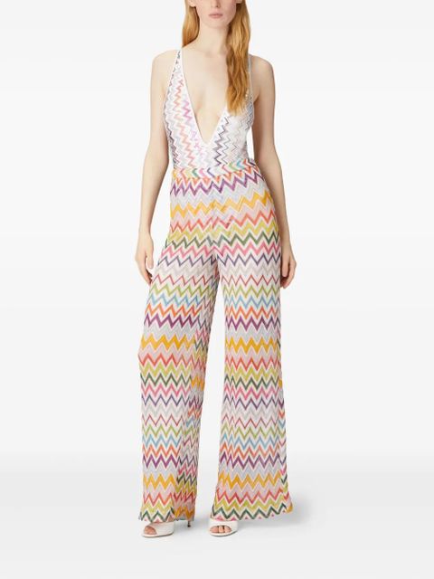 Missoni Zigzag-pattern trousers - White