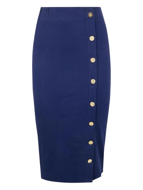 Lauren Ralph Lauren button-trim pencil skirt - Blue - zdjęcie produktu nr 1