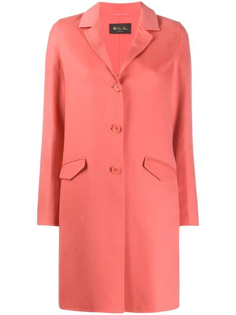 Loro Piana single breasted mid-length coat - Pink - zdjęcie produktu nr 1