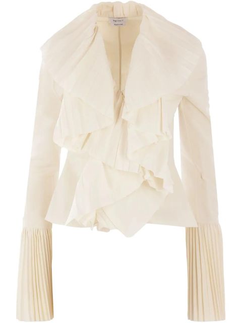 Alexander McQueen ruffle-detailing blouse - Neutrals - zdjęcie produktu nr 1