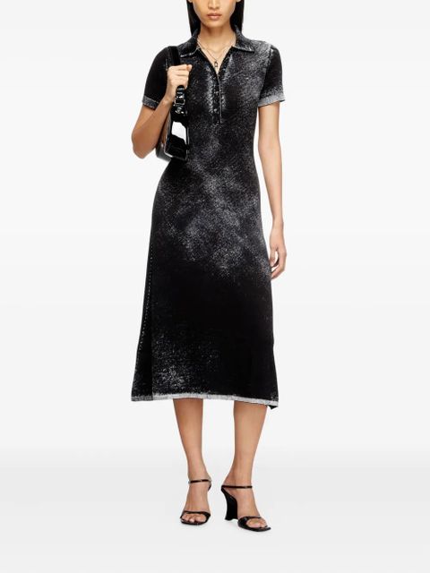 Diesel M-LOURENS embroidered polo dress - Black - zdjęcie produktu nr 2
