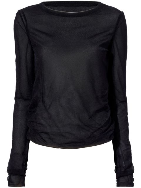 Proenza Schouler Dara long-sleeve jersey T-shirt - Black - zdjęcie produktu nr 1