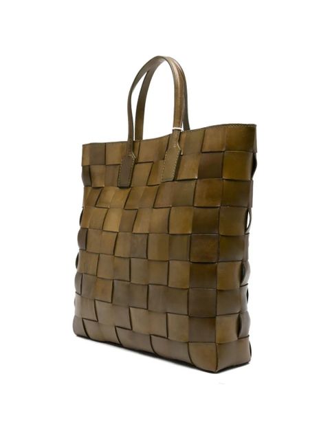 DRAGON DIFFUSION medium Pino woven tote bag - Green