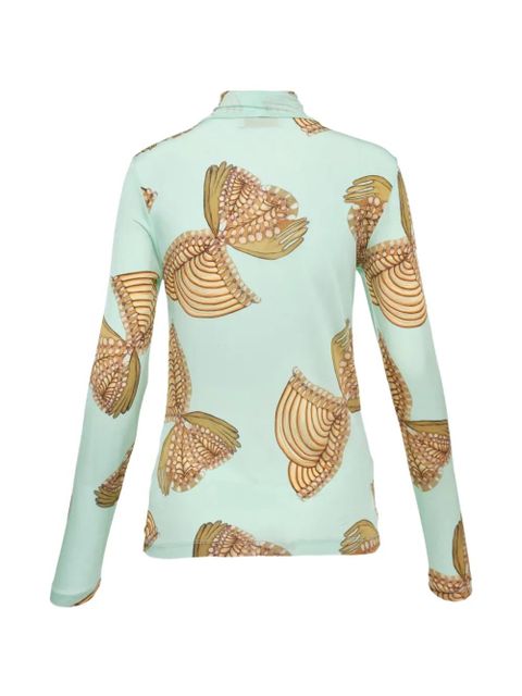 Ulla Johnson Aurelia turtleneck T-shirt - Green - zdjęcie produktu nr 2