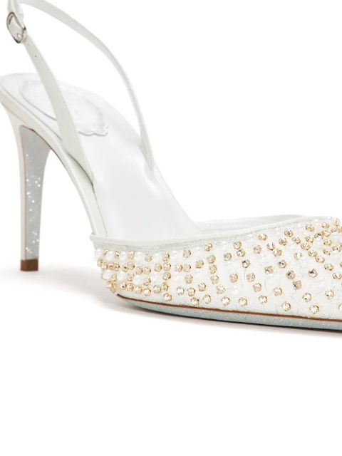 René Caovilla crystal-embellished pumps - White - zdjęcie produktu nr 2