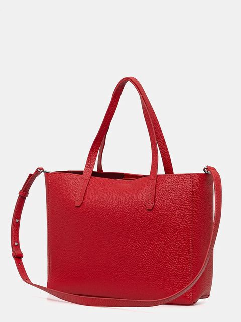 Marc O'Polo torebka skórzana kolor czerwony 5000009143