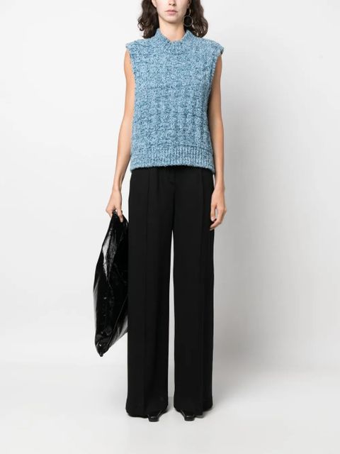 Acne Studios high-waisted wool-cotton palazzo pants - Black - zdjęcie produktu nr 2