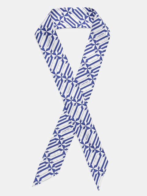 Lanvin apaszka jedwabna damski kolor niebieski wzorzysta 710004328 - zdjęcie produktu nr 1