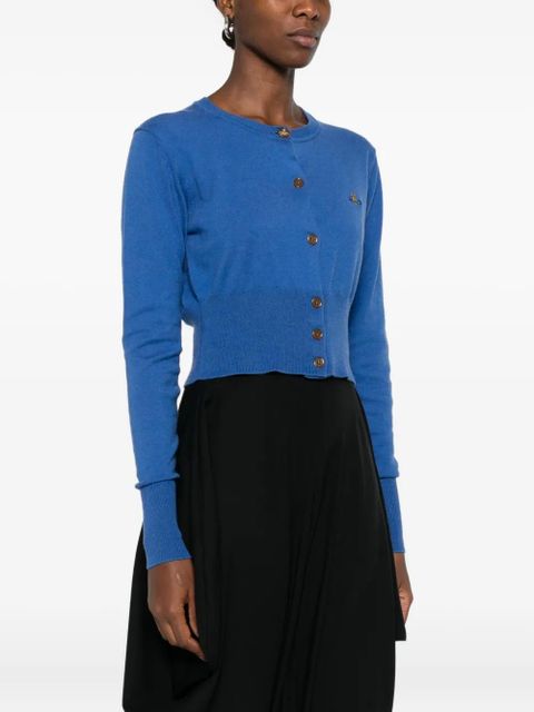 Vivienne Westwood logo-embellished cardigan - Blue - zdjęcie produktu nr 2