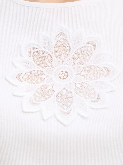 Twinset t-shirt bawełniany damski kolor biały 261TP2091