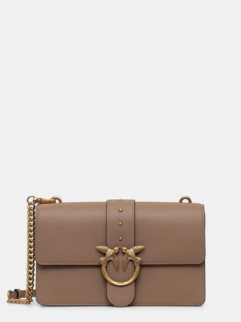 Pinko torebka skórzana kolor brązowy 105857 A0F1 - zdjęcie produktu nr 1