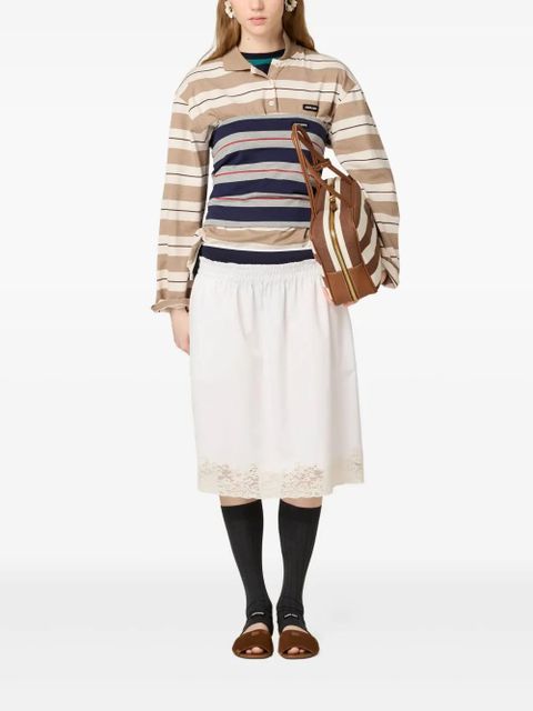 Miu Miu striped polo shirt - Neutrals - zdjęcie produktu nr 2