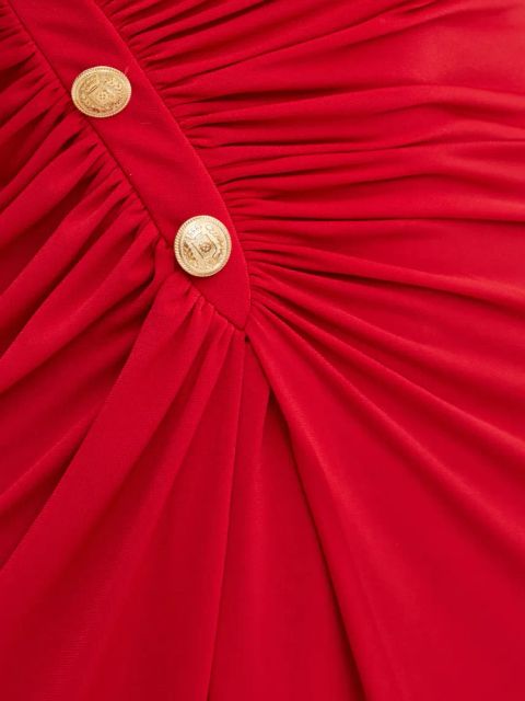 Answear.LAB sukienka kolor czerwony maxi dopasowana