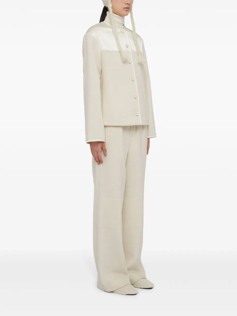 Jil Sander panelled fleece jacket - Neutrals