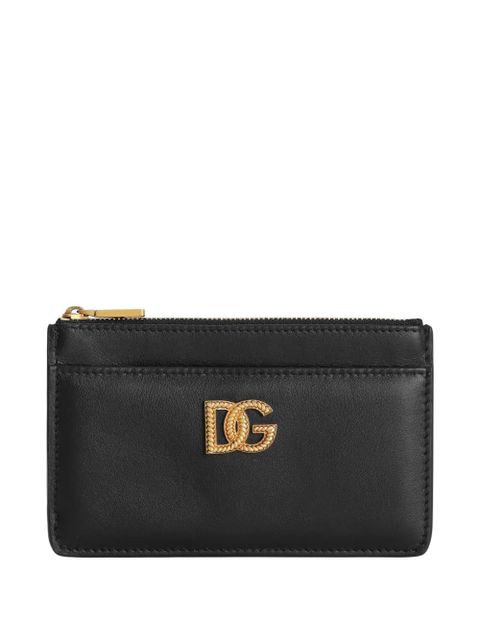 Dolce & Gabbana logo-plaque zip wallet - Black - zdjęcie produktu nr 1