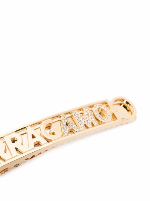 Ferragamo logo engraved hair clip - Gold