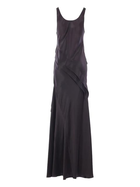 Saint Laurent layered satin dress - Black