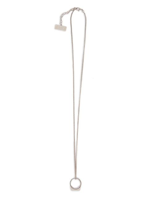 MM6 Maison Margiela ring-pendant necklace - Silver - zdjęcie produktu nr 2