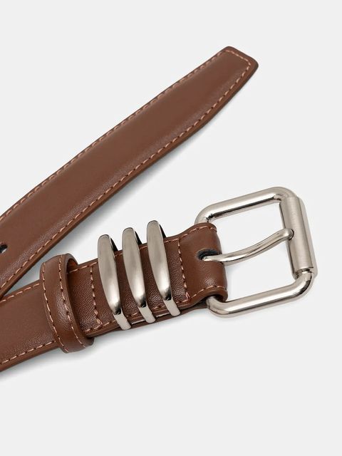 Answear.LAB pasek skórzany damski kolor brązowy - zdjęcie produktu nr 2