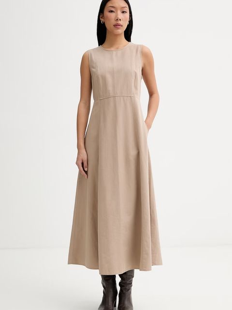 Marc O'Polo sukienka rozkloszowana z dodatkiem lnu - zdjęcie produktu nr 1