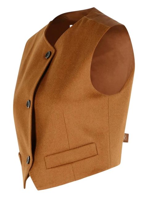 Max Mara buttoned buckle Edda vest - Brown - zdjęcie produktu nr 2
