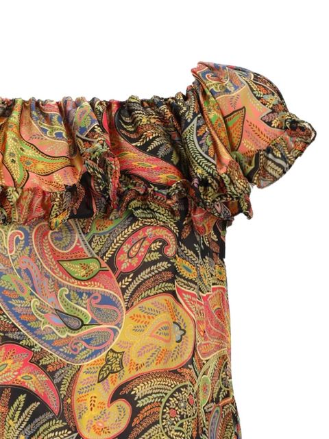 ETRO ruffled paisley-print top - Orange - zdjęcie produktu nr 2