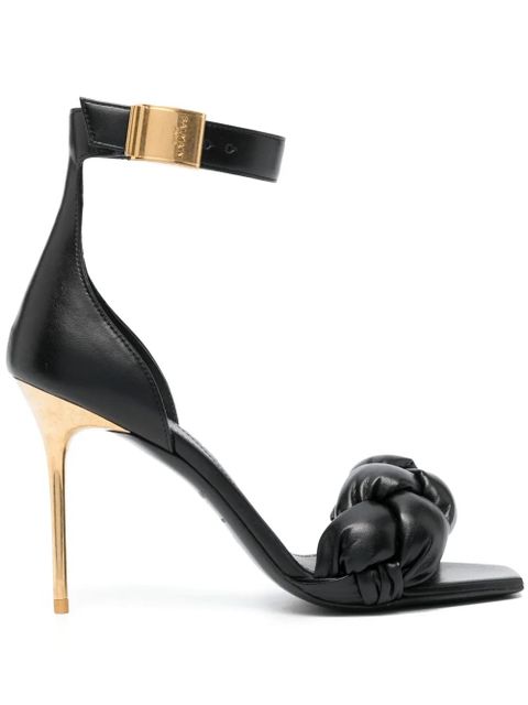 Balmain logo-plaque open-toe sandals - Black - zdjęcie produktu nr 1