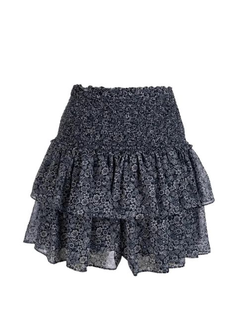 Michael Kors ruffled floral-pattern skirt - Blue - zdjęcie produktu nr 1