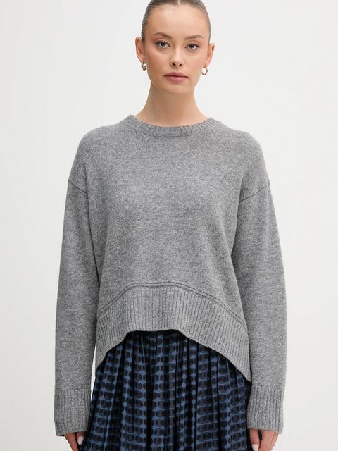 United Colors of Benetton sweter z dodatkiem wełny damski kolor szary 1244D10BC - zdjęcie produktu nr 1