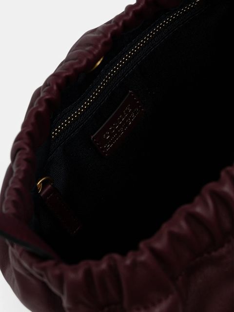 Tommy Hilfiger torebka skórzana kolor bordowy AW0AW18307