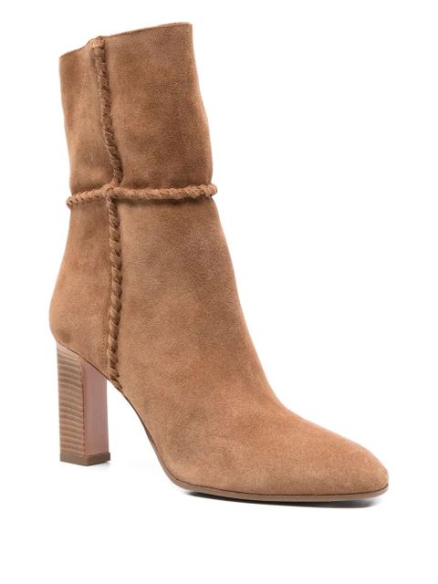 Aquazzura 85mm braided heeled boots - Brown - zdjęcie produktu nr 2