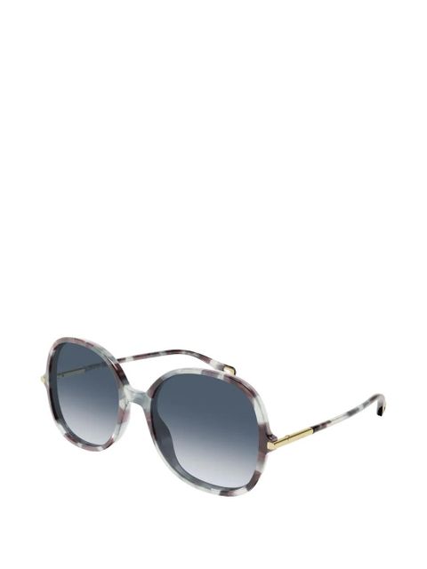 Chloé Eyewear logo-detail sunglasses - Brown - zdjęcie produktu nr 2