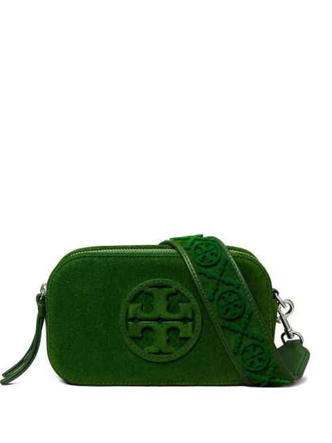 Tory Burch flocked logo mini crossbody bag - Green - zdjęcie produktu nr 1