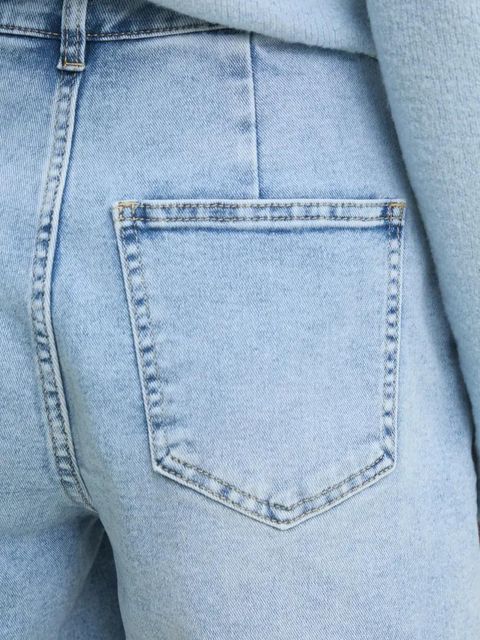 Answear.LAB szorty jeansowe damskie kolor niebieski gładkie high waist