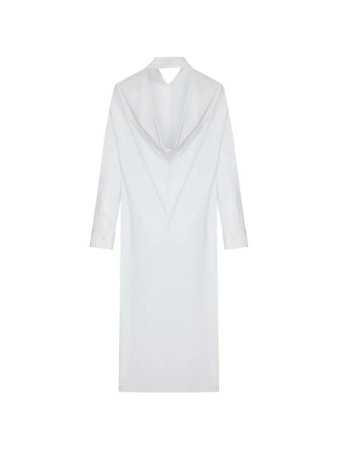 Balenciaga draped-back shirt dress - White - zdjęcie produktu nr 2